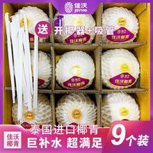 【佳沃】泰國椰青2-9粒裝單果900g新鮮奶香大果椰子孕婦水果