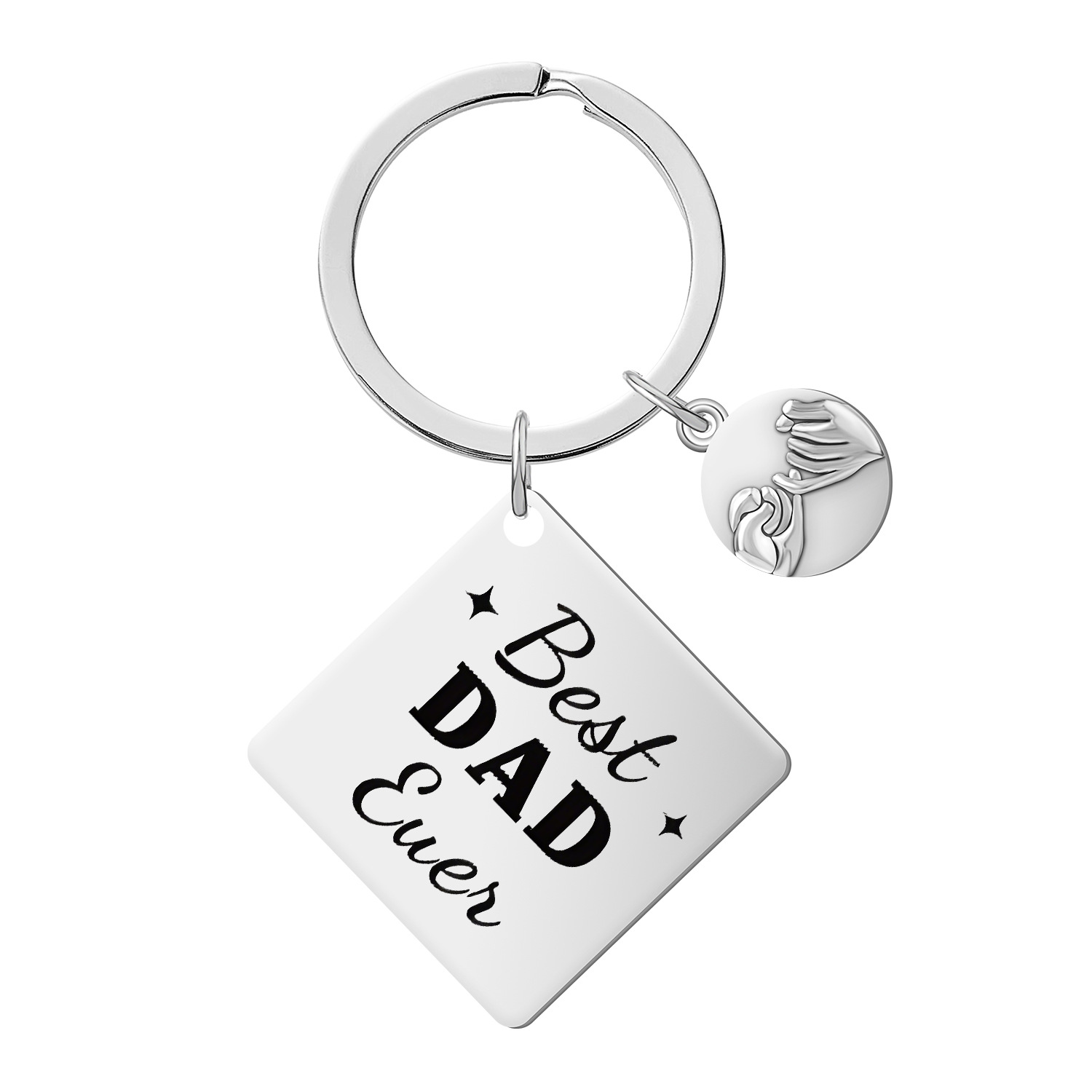 钥匙扣欧美跨境DAD父亲节礼物儿子的爸爸生日礼物金属刻字钥匙扣