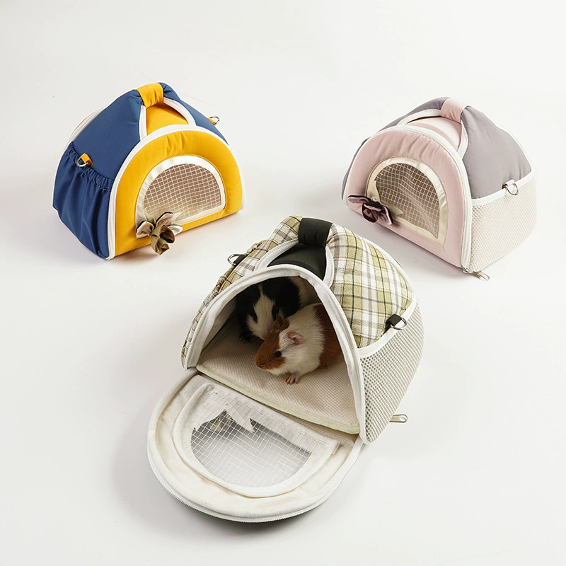Четырехсезонная сумка-тоут для морской свинки, дорожная сумка на плечо для хомяка, дышащая портативная складная сетчатая сумка для маленьких домашних животных