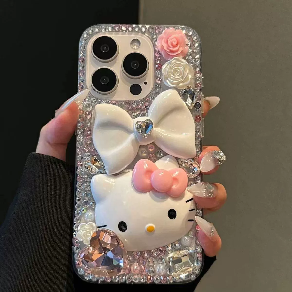 Хелло Китти, яблоко, iPhone16, защитный чехол с бантом, iPhone17, iPhone17 Pro, защитный чехол, осеняя защита