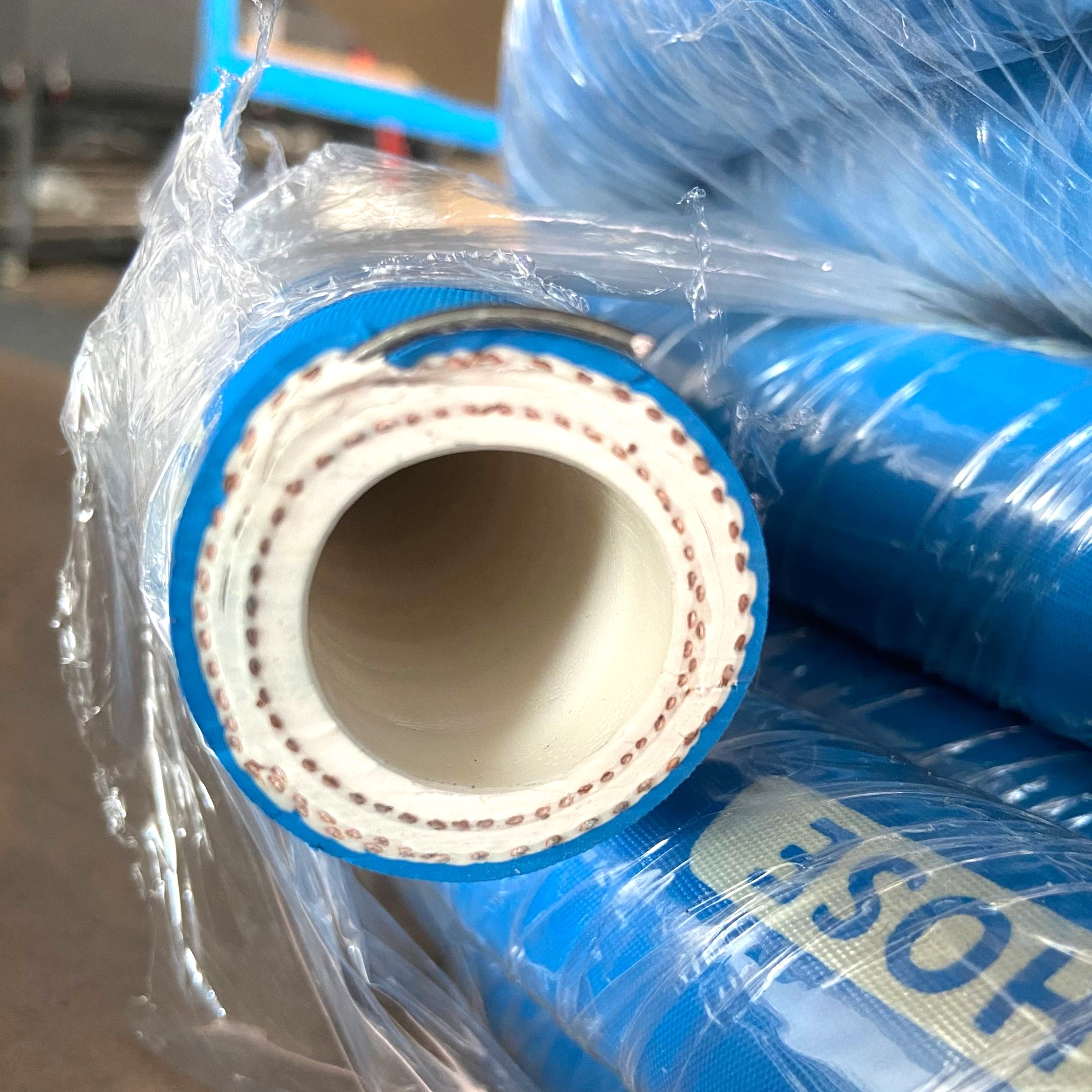 GREATFLEX蓝色耐磨耐热抗老化食品级钢丝橡胶管RE40