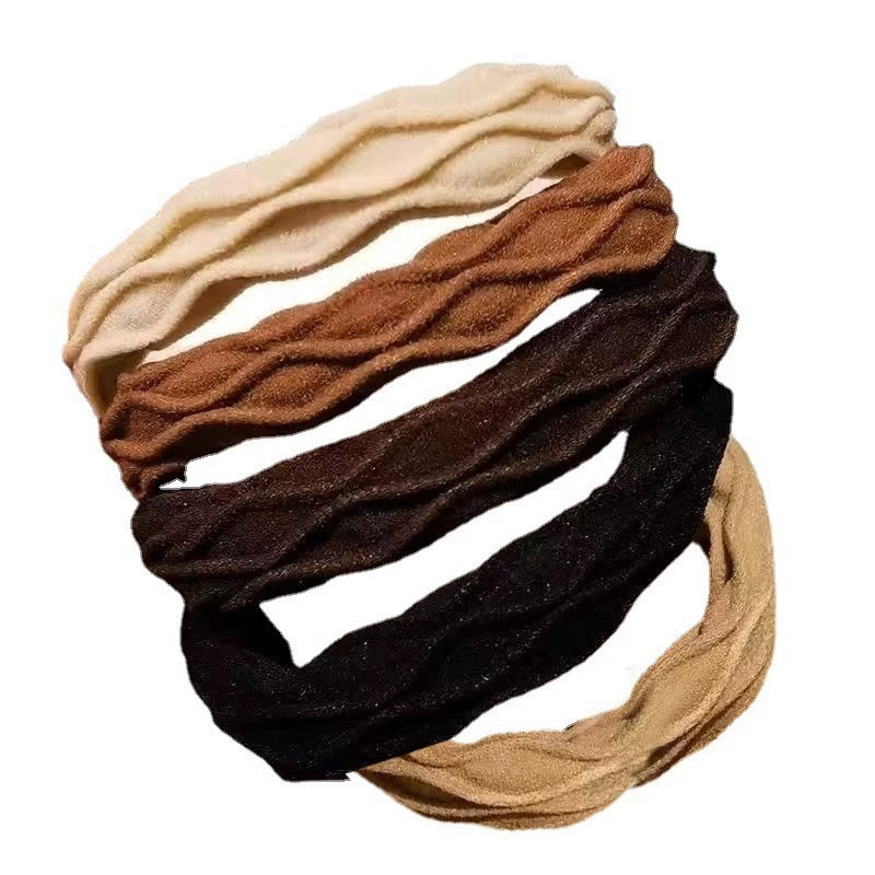 Elastic hair rope, durable black case, 5 pieces