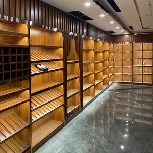 [烟酒店展柜柜台货架红酒展示柜陈列柜茶叶置物架中岛柜定制轻奢]