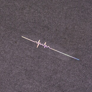 Heartbeat, Dynamic Curve, Heartbeat, Creative Art, Waterproof Glass Sticker, Car and Motorcycle Sticker