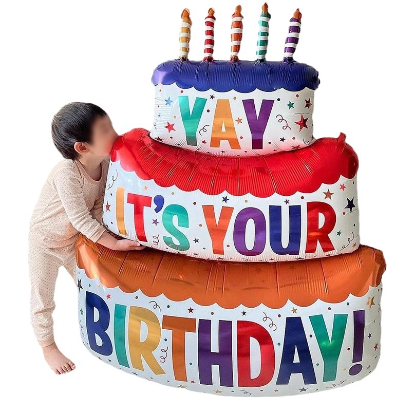Pastel de cumpleaños, decoración de globos de un año, decoración de la escena de la fiesta, fondo digital, sentido de la atmósfera de la pared, accesorios fotográficos creativos