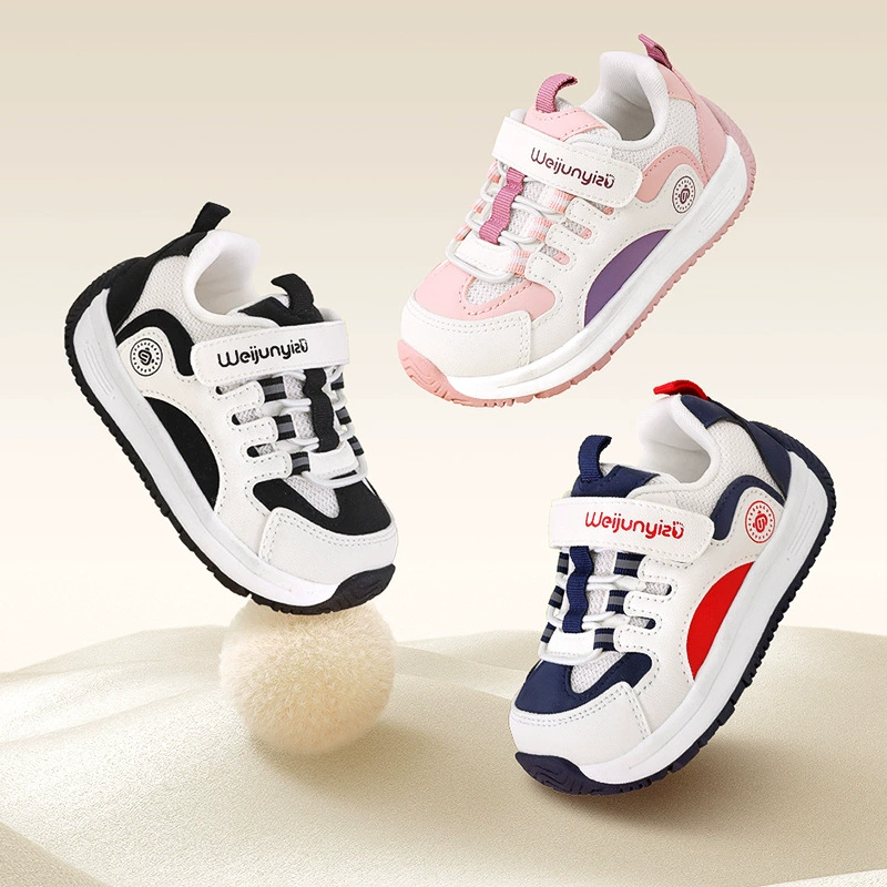 2025 новая весенняя и осенняя ходунка детская мягкая подошва нескользящая мужская детская обувь дышащая женская спортивная детская обувь анти-каблуков