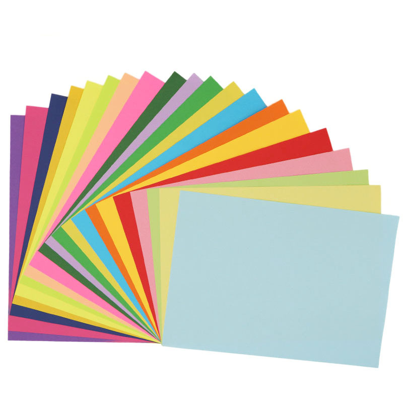 70g color doble papel adhesivo A4 niños papel-Corte DIY estudiante hecho a mano papel de color plegable papel de oficina papel adhesivo de color cartón