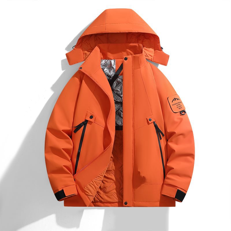 冲锋衣情侣石墨烯内里加厚冬季防寒保暖防风防水户外登山服情侣款