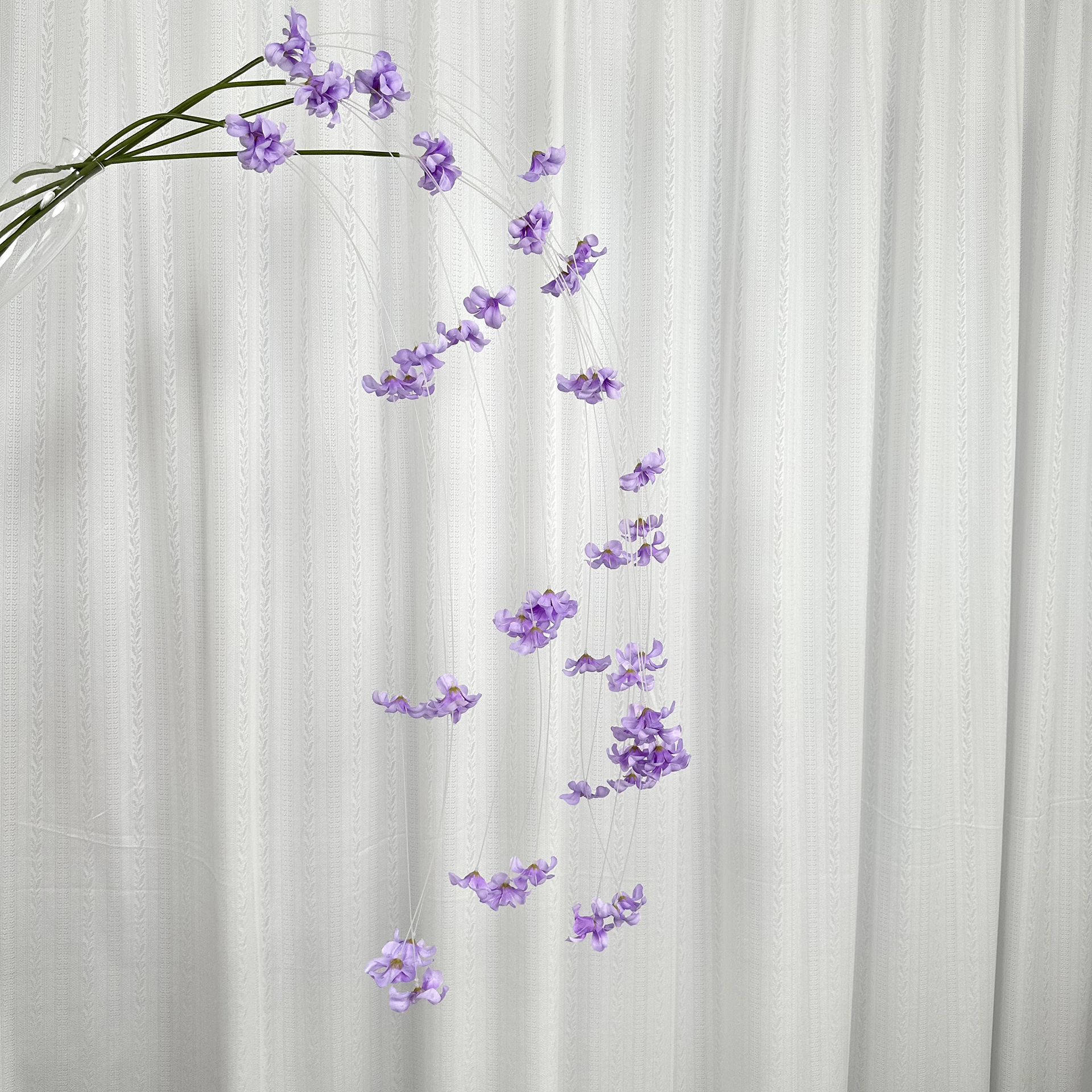 보라색 꽃끈