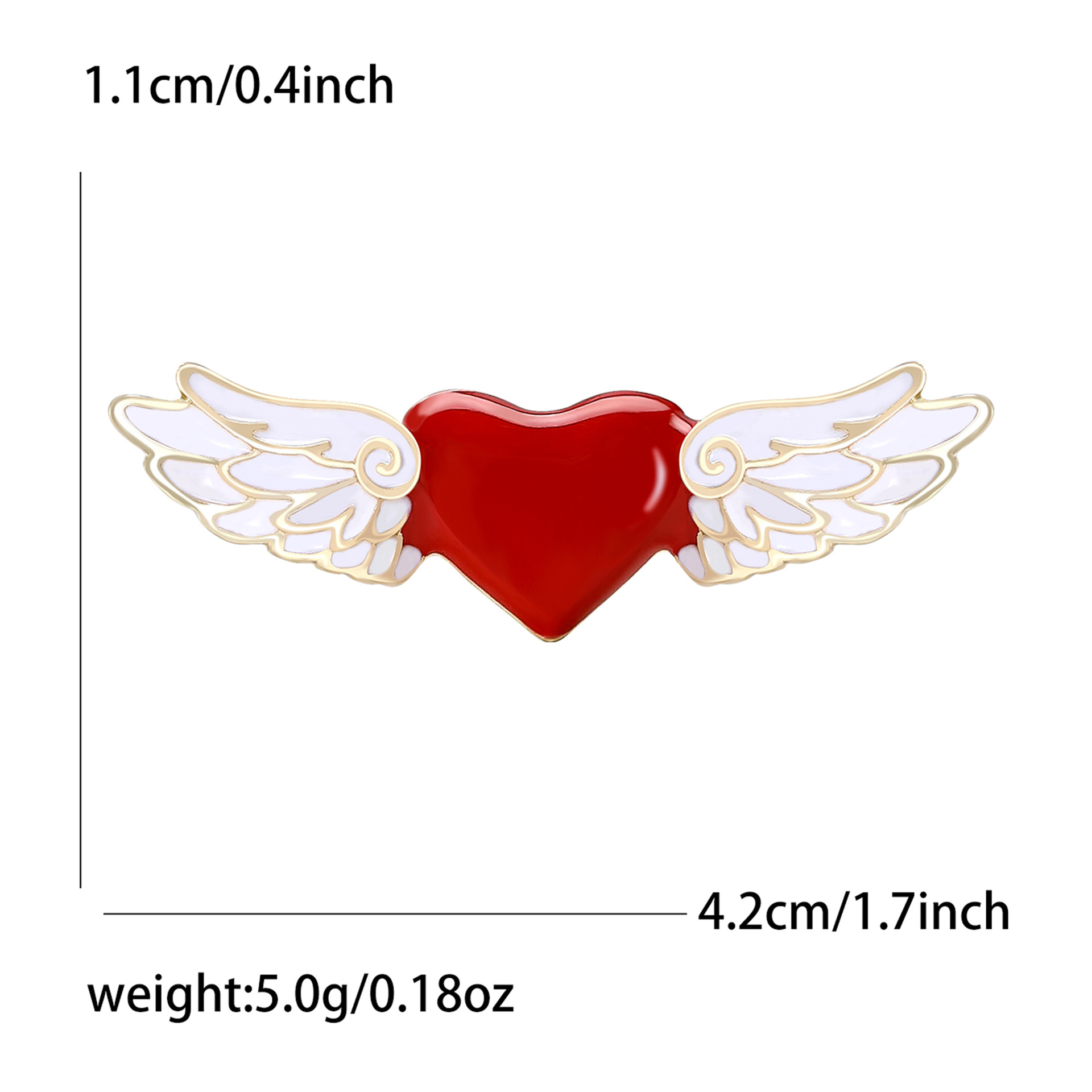 New creative alloy enamel angel wings love brooch simple fashion ladies dress corsage jewelry pins