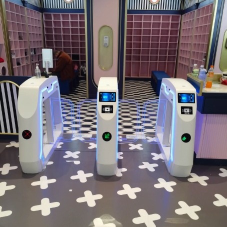 儿童乐园闸机扫码摆闸电影院速通门人脸识别翼闸工厂考勤闸机安装