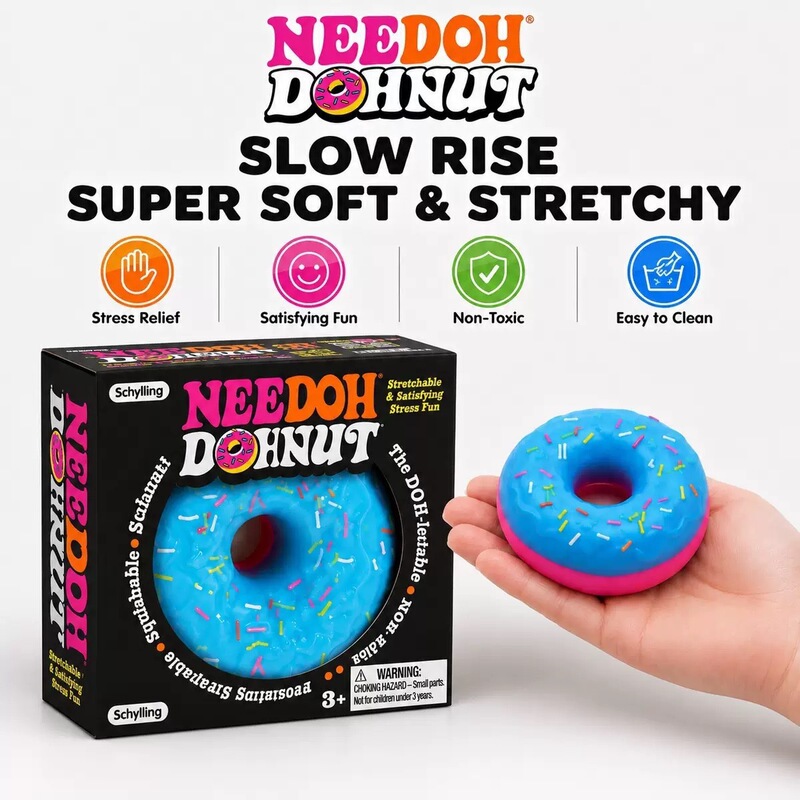 Cross-border NeeDoh Dippin Donut Prank Squishy Toy TPR Rebound Stress Relief Toy