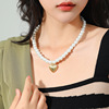 the republic of korea love Pearl Necklace Choker Simplicity Cold Sense of design clavicle