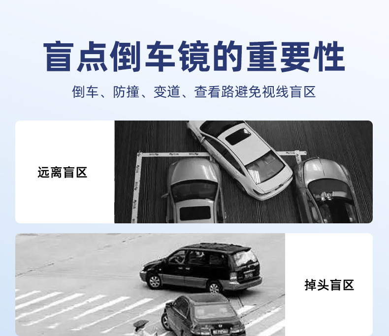 Car Rearview Mirror small round mirror blind area reversing super clear auxiliary reflective mirror 360 degrees panoramic wide angle suction cup