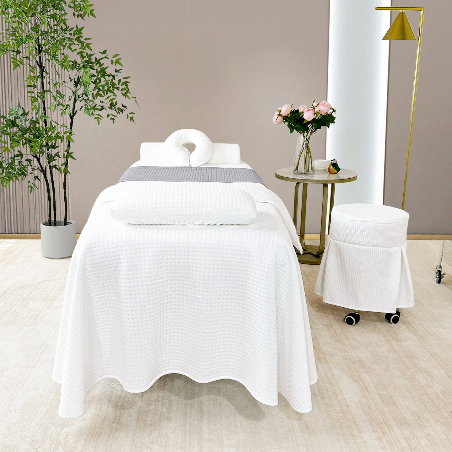Conjunto de 4 lençóis de luxo para marquesa de massagem_voghion.com