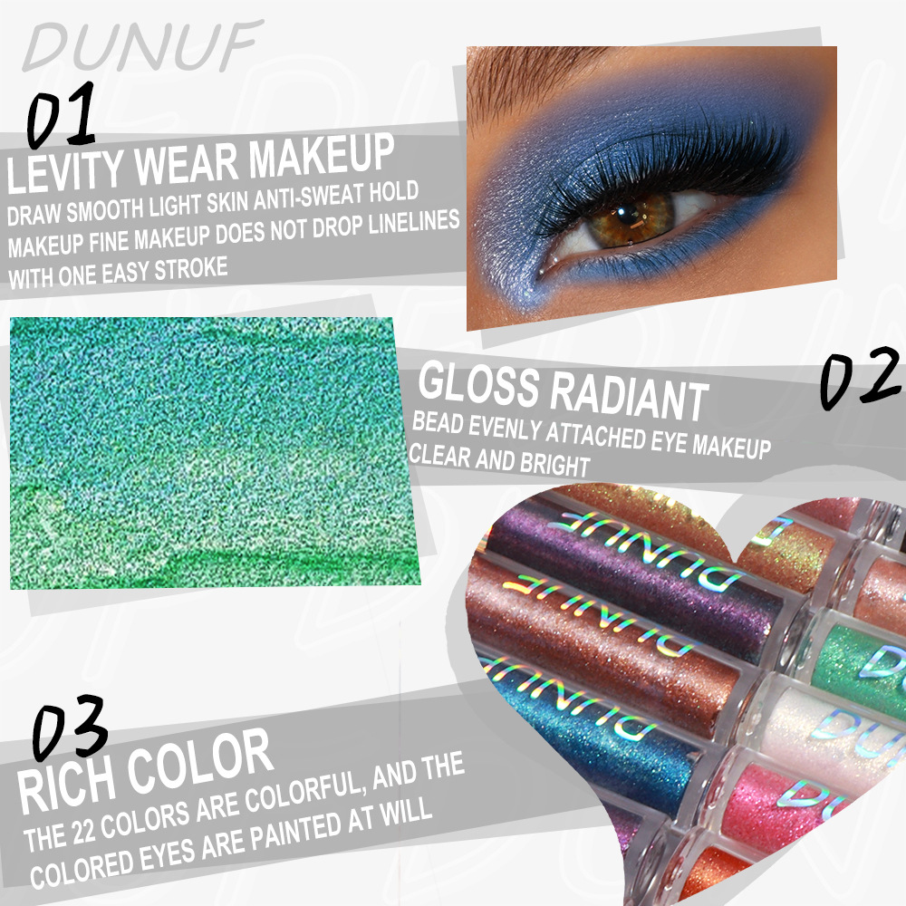 DUNUF 24-color liquid water-based eyeshadow with pearlescent long-lasting water resistance. Check it out! Disclaimer for links undefined