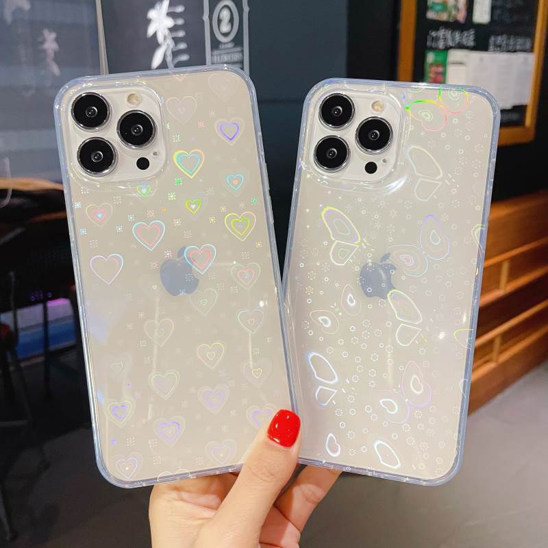 Simple Style Heart Shape Flower Butterfly Plastic Phone Cases display picture 1