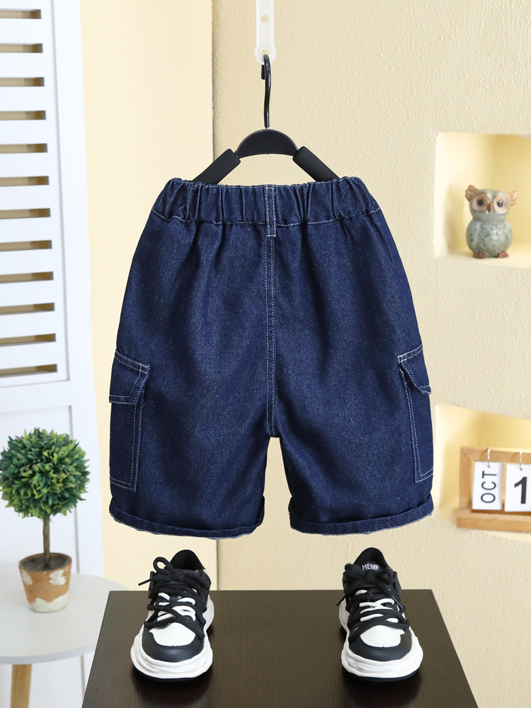 Pantalones de verano para niños 8092, nuevo estilo 2026, shorts de mezclilla coreanos para niños, shorts de verano a la moda para niños