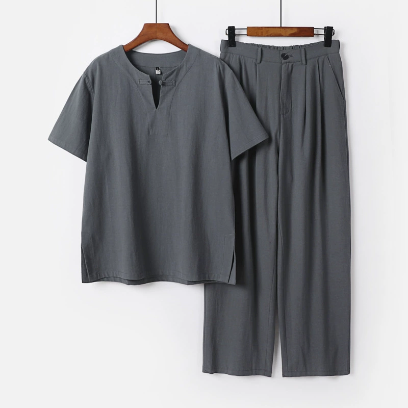 Костюм Тан из хлопка и льна в китайском стиле, одежда для техников по массажу, большие размеры, традиционная китайская медицина, центр здоровья, физиотерапевтическая одежда для мужчин и женщин, комплект из двух предметов