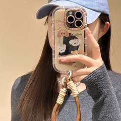 小眾ins鏡面卡通動物適用iPhone14P新款15ProMax女12蘋果13手機殼