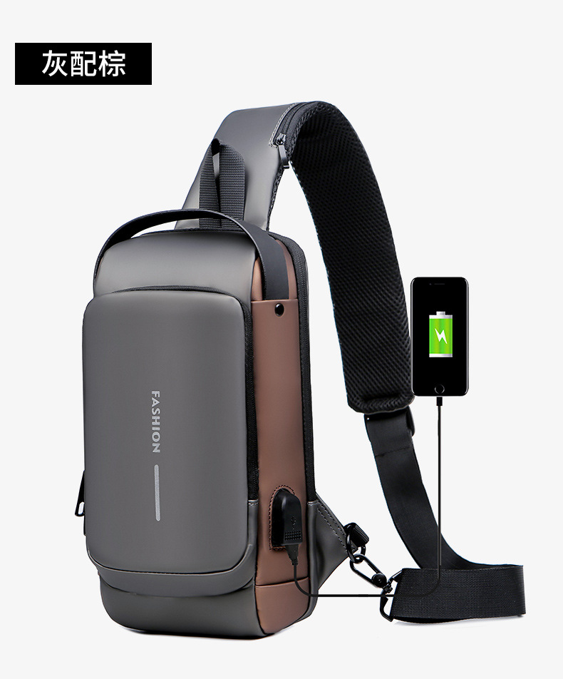 Men's Chest Bag Password Lock Anti-theft Cycling Bag Casual Outdoor Running Travel Waist Bag Shoulder Crossbody Sports Backpack