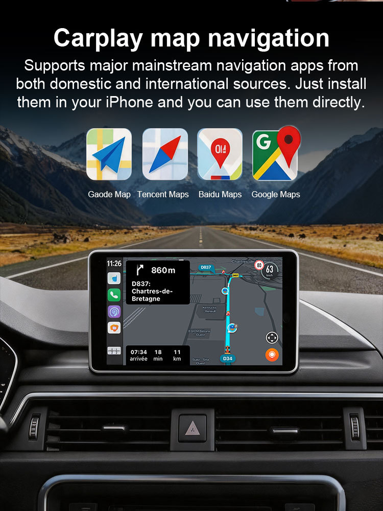 Cp031-1 Popular Orange Carplay Smart Box Universal Wireless Car Adapter for Apple and Android