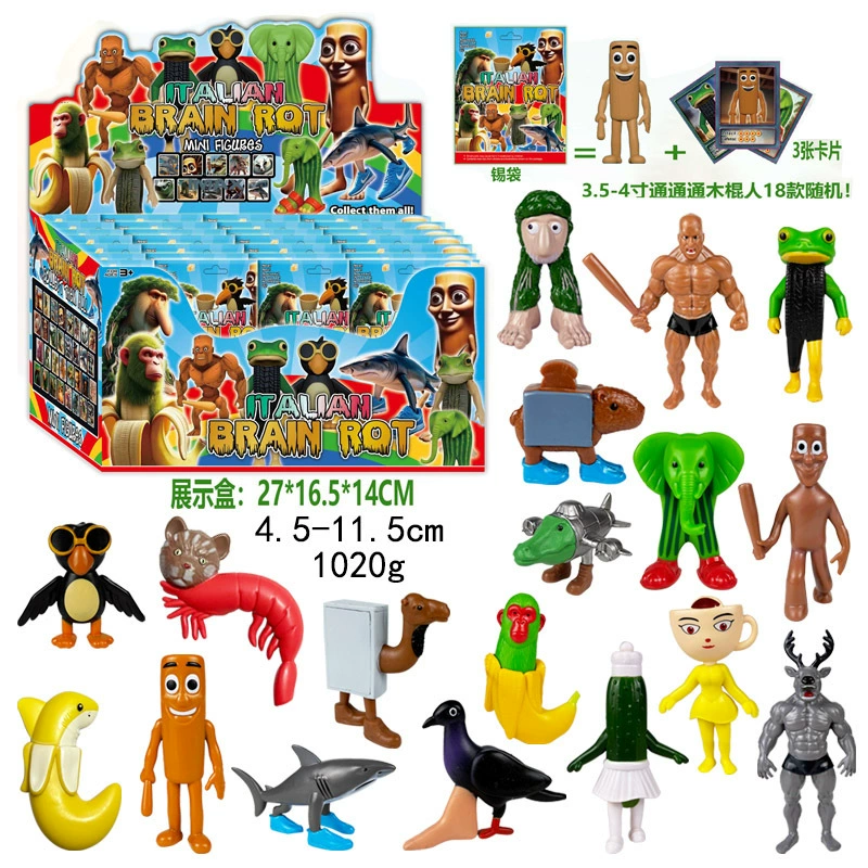 Фигура Шанхай Jing Tralala деревянная палочка-человек, assorted characters, пакет OPP, 0,4 кг
