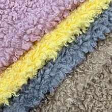 现货芭莎羊卷毛绒布料 时装沙发箱包玩具羊毛绒面料圈圈绒羊羔绒