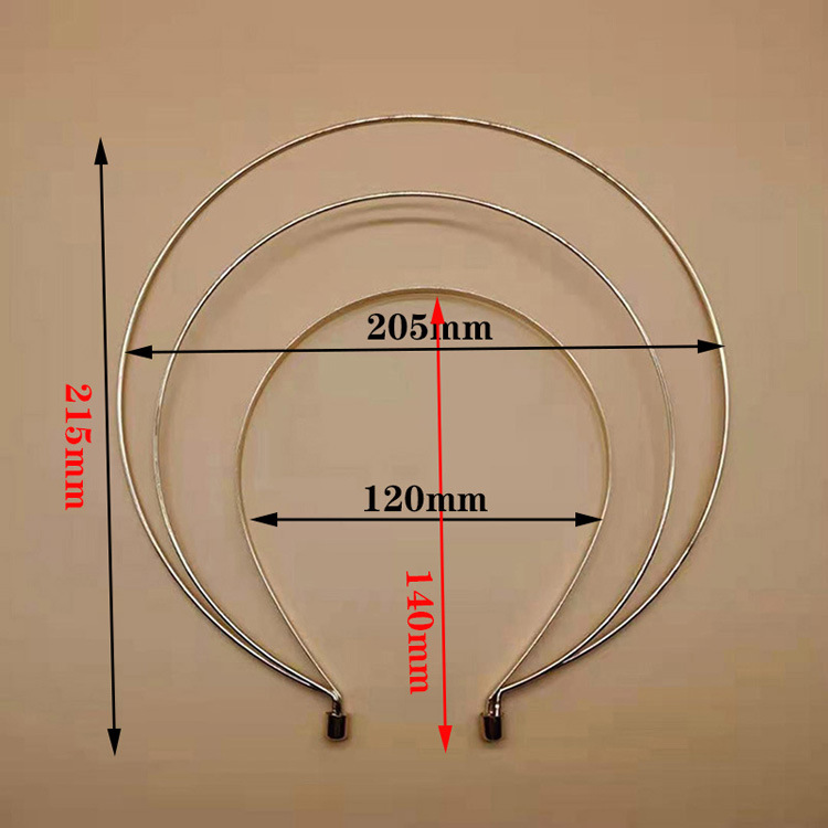 DIY diadema de hierro accesorios hechos a mano material clásico virgen oro doble capa apertura corona halo corona