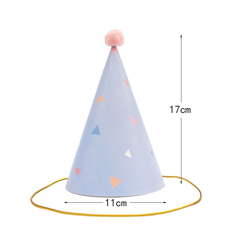 Sombreros de cumpleaños de embalaje independiente, sombreros de fiesta, sombreros de punta, sombreros de fiesta para bebés, sombreros de pastel