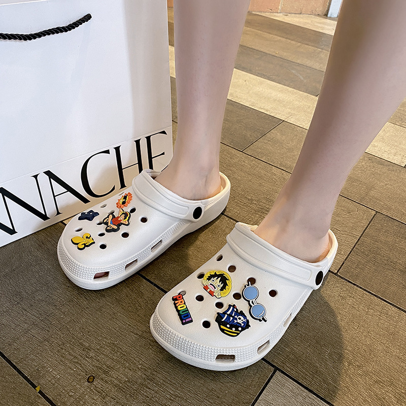 DIY Shoes Flower Cave Shoes Women's Medical Care Operating Room Beach Office Baotou EVA Sandals Women's Outer Wear Non-slip Soft Sole