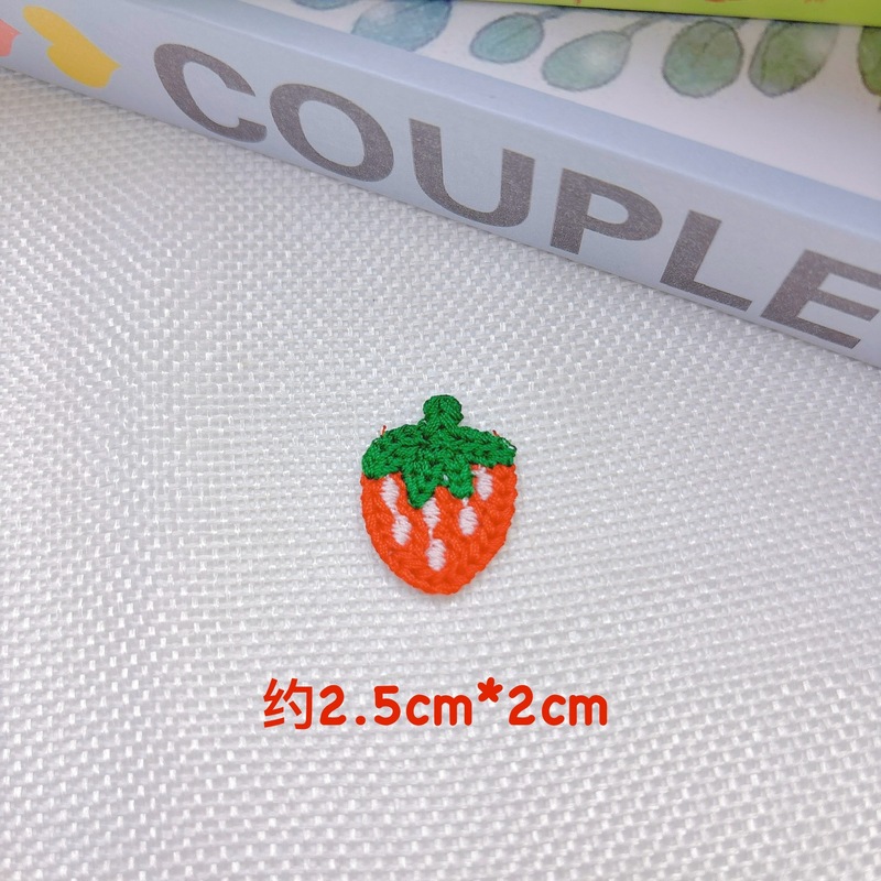 ニット刺繍果物布DIY子供髪飾りヘアピン服装靴靴下装飾アクセサリー果物シール|undefined