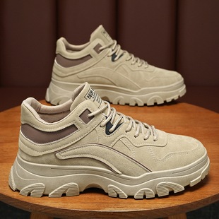 Spring Men's Shoes New breathable labor protection shoes men's fashionable all-match thick bottom non-slip work shoes casual daddy fashion shoes