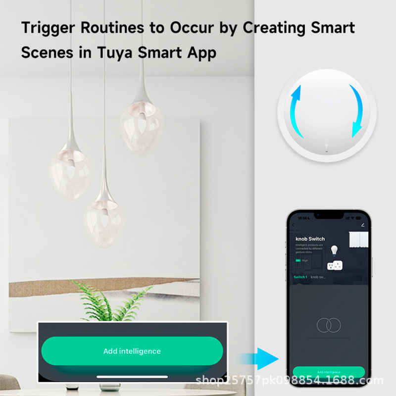 Tuya ZigBee スマートスイッチノブ調光スイッチライト色温度調整携帯電話はスイッチをリモートコントロールできます|undefined