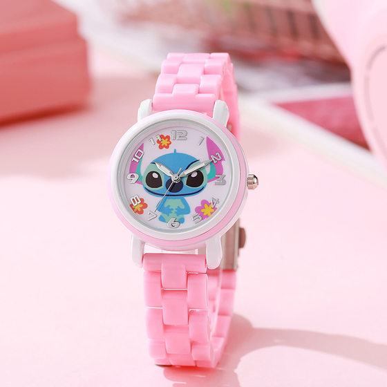 Stitch boys and girls children cartoon watch pottery new cute primary school quartz watch wholesale