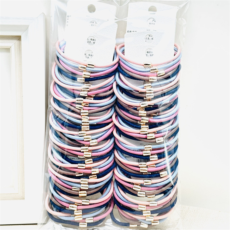 5 tarjetas de pedido no están desactualizadas tres en uno tubo de cuero negro banda para el cabello Banda de goma 1 yuanes 2 yuanes tienda de accesorios para el cabello accesorios para la cabeza