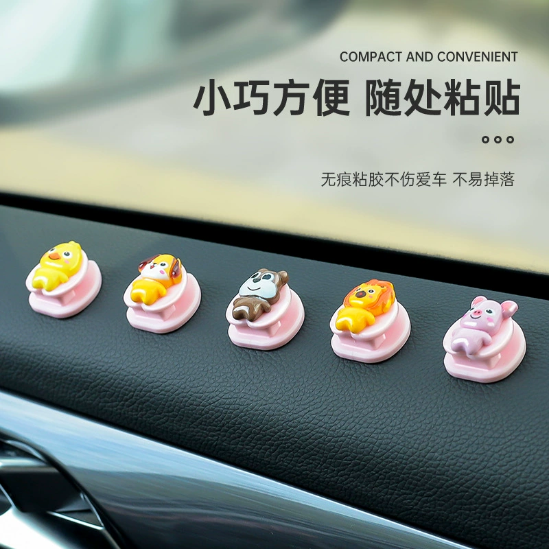 Интерьер автомобиля маленький крючок украшение передней части автомобиля поставляет полную пасту женский мультфильм спинка сиденья автомобильный крючок
