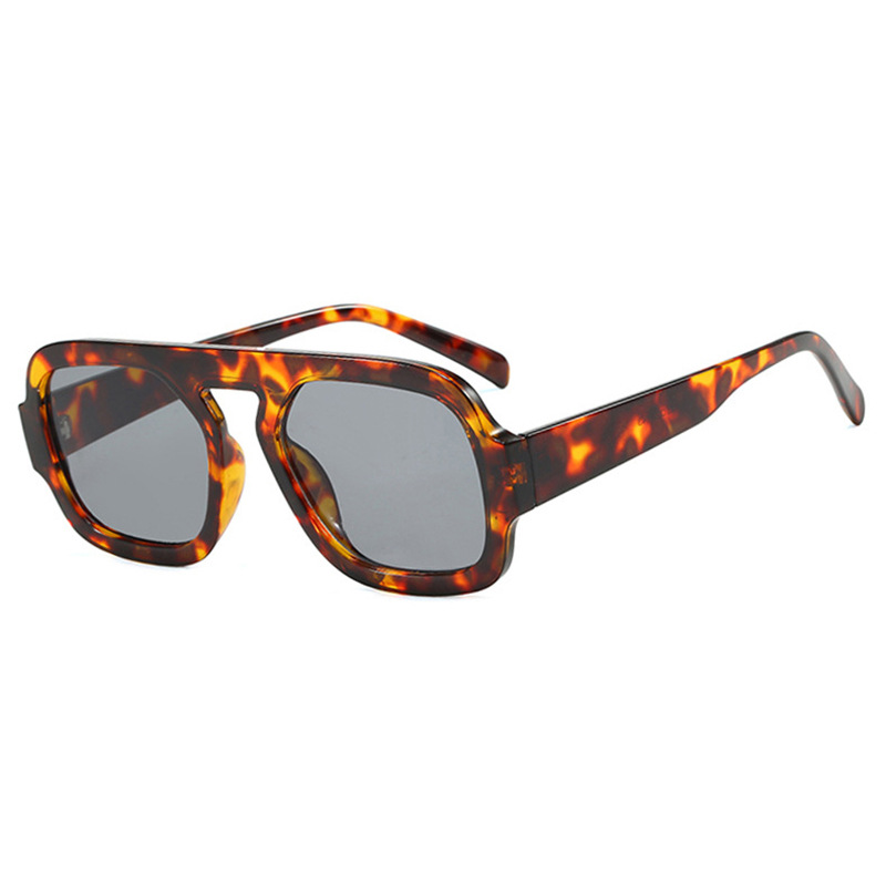 2024 nuevas gafas de sol de caja de piloto de una sola viga de hip-hop de moda, gafas de sol de ciclismo al aire libre europeas y americanas