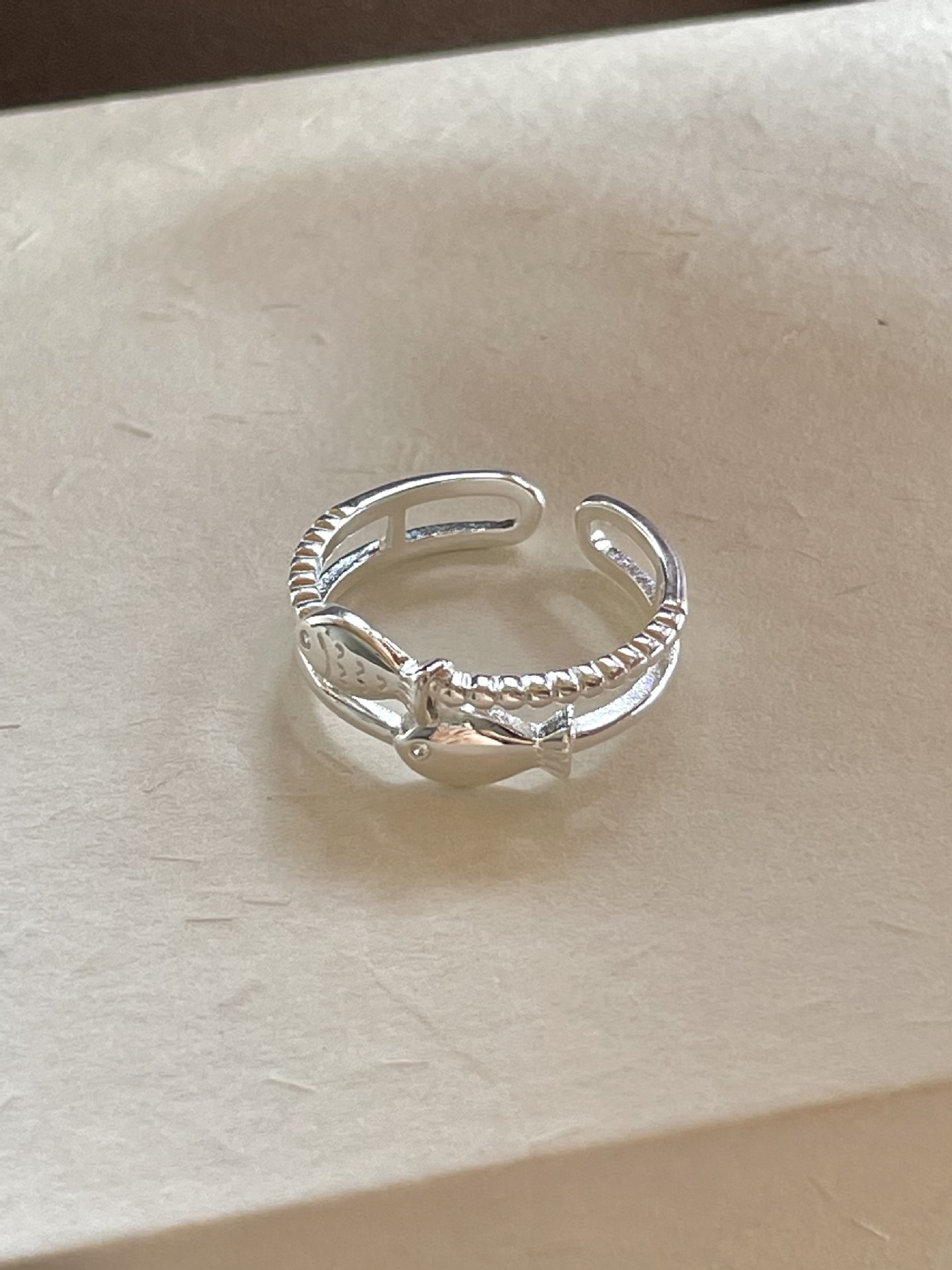 2g Weight Rings Classification Adjustable Ring Size 1 Piece Quantity Daily Occasion 925 Sterling Silver Material Fish Pattern Women's Gender Simple Style Style 925 Sterling Silver Fish Rings 925 Sterling Silver Rings 15