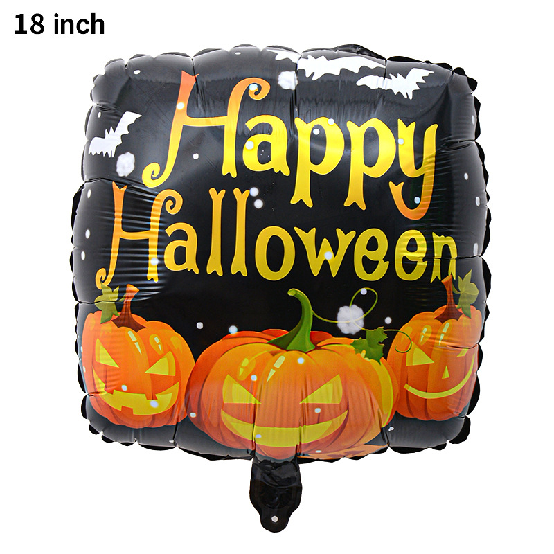 Bola de 18 pulgadas globo de aluminio de Halloween fantasma Festival cráneo calabaza Halloween tema Fiesta escena decoración globo