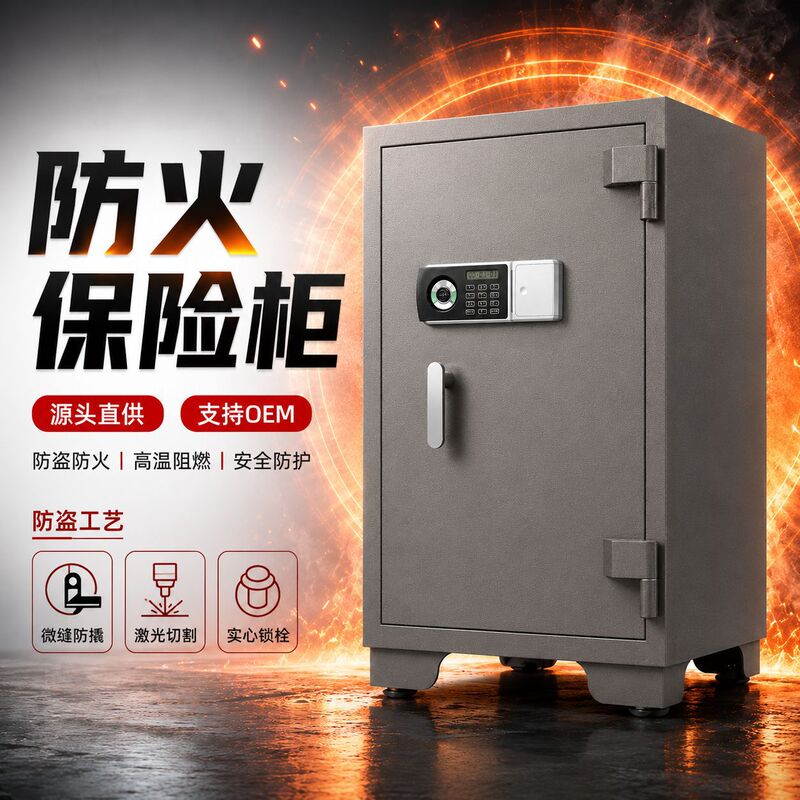 Commercial and home office laser-cut solid lock bolt electronic password anti-pry anti-theft fireproof safe