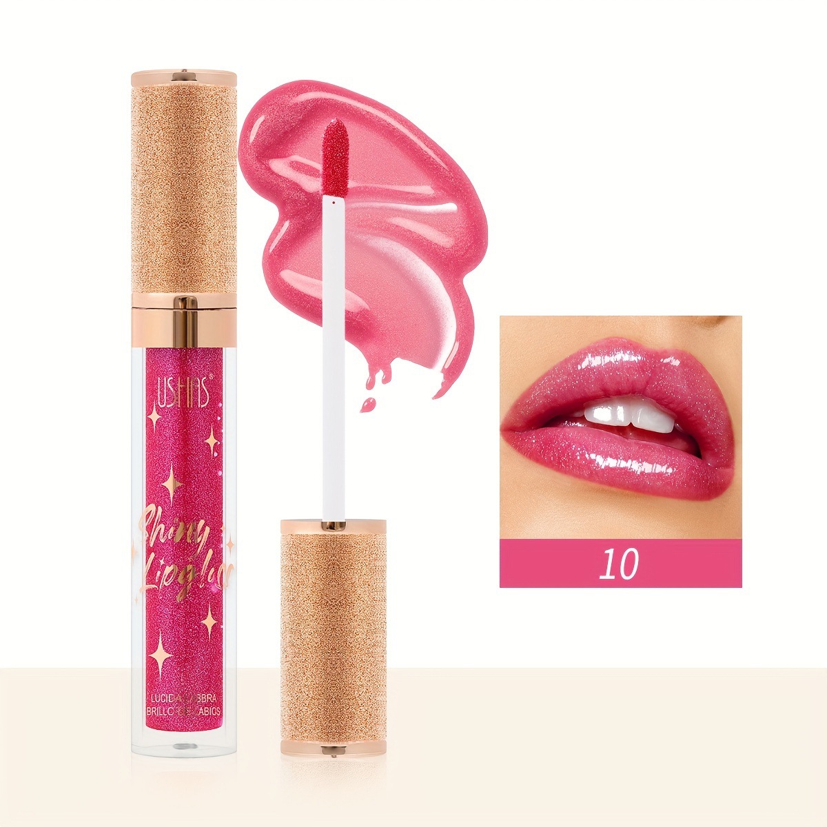 USHAS transfronterizo spot líquido lipstick esmalte lipstick lipstick miel de espejo agua lipstick maquillaje LG2582B
