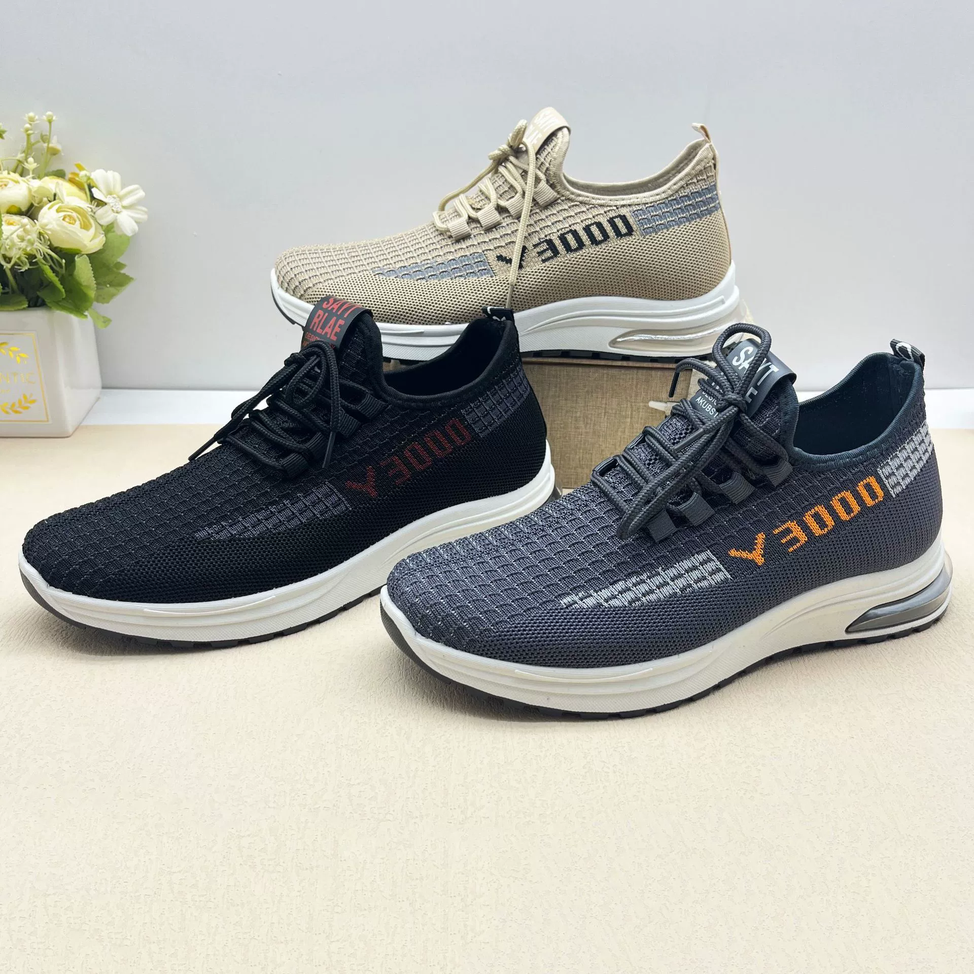 Старая пекинская тканая обувь летающая мужская обувь новая спортивная 2023 повседневная обувь шнуровка модная мужская обувь на мягкой подошве