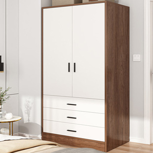 Wardrobe for Home Bedroom Small Apartment Simple Wardrobe Storage Cabinet Room Wooden Rental Economical Hanging Closet