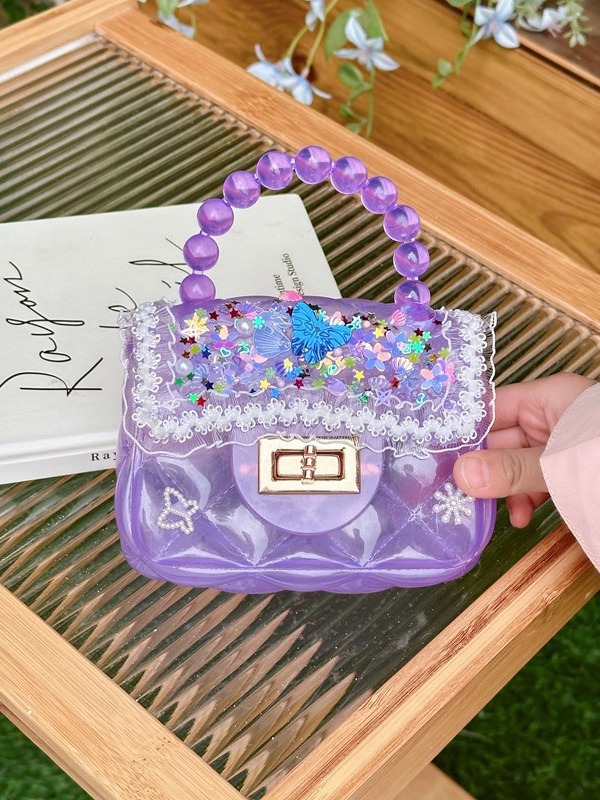 Juguetes hechos a mano DIY para niños bolsas de material de jelly bolsas de niñas bolsas de mano lindas bolsas de hombro juguetes hechos a mano