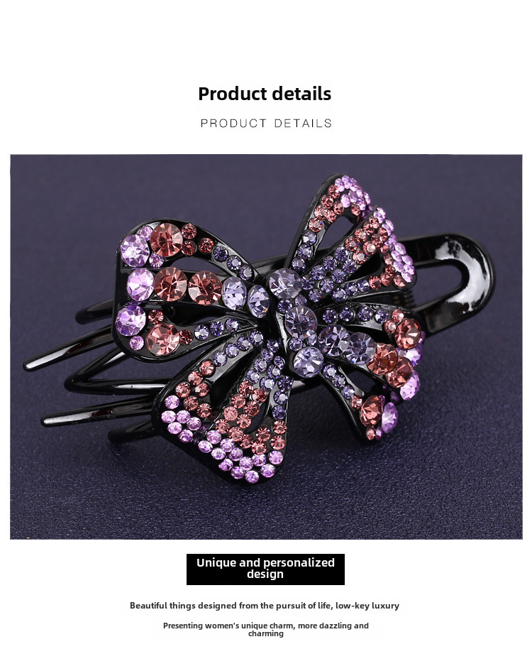 Molletta per capelli farfalla con strass accessorio retro donna_voghion.com