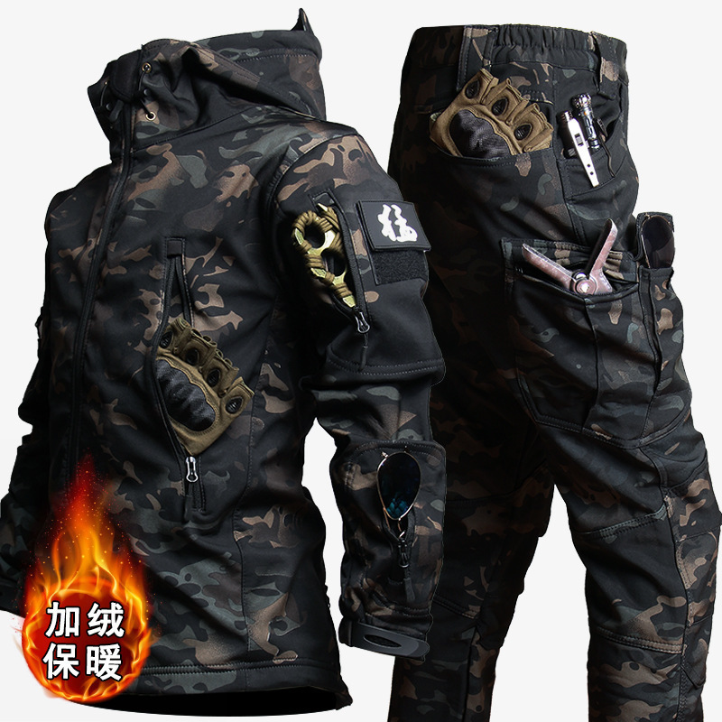 2025机能风户外冲锋衣男款工装外套秋冬季夹克防水防风登山服美式|undefined