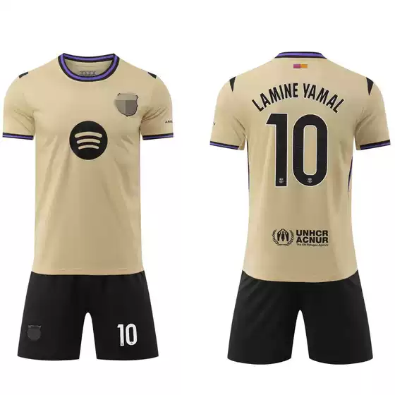 25-26 Barcelona Away No. 10 Yamal Football Jersey Children's and Adult Team Uniforms Sizes 14-3XL