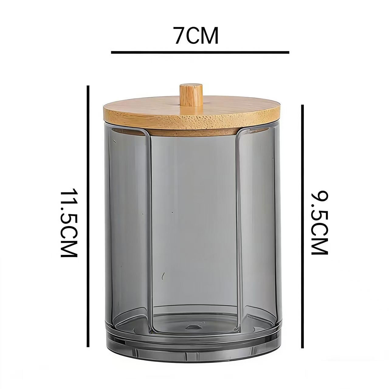 [Tienda de fábrica gris transparente] caja de almacenamiento de algodón acrílico se puede superponer portátil permeable a la ceniza para el almacenamiento de maquillaje doméstico