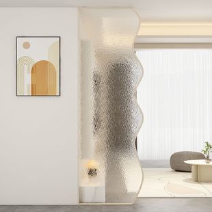 Changhong Glass Screen Modern Simple Living Room Entrance Cream Style Metal Sink Bathroom Shaded Light-emitting Partition